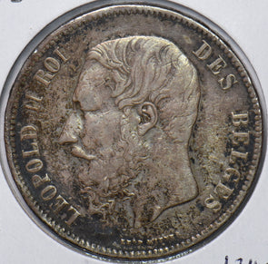 Belgium 1873 5 Francs Lion animal 490675 combine shipping