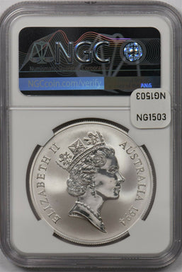 Australia 1994 C Dollar silver NGC MS 69 Kangaroo Reeded Eagle NG1503 combine sh