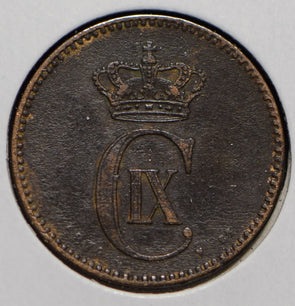 Denmark 1871 2 Ore Dolphin animal  901472 combine shipping