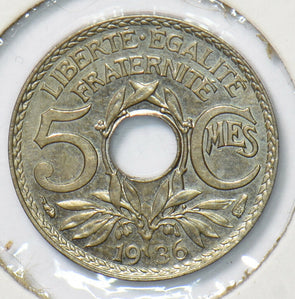 France 1936 5 Centimes 190923 combine shipping