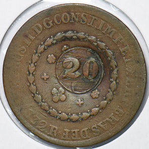 Brazil 1832 20 Reis 293832 combine shipping