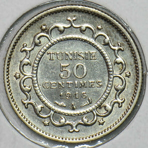 Tunisia 1916 50 Centimes 240402 combine shipping