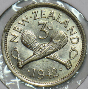 New Zealand 1942 3 Pence 196454 combine shipping