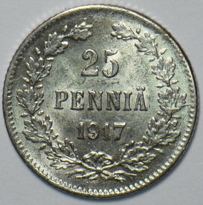 Finland 1917 25 Pennia Eagle animal 294572 combine shipping