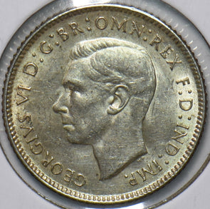 Australia 1943 6 Pence Kangaroo animal Ostrich Georgivs VI 902212 combine shippi