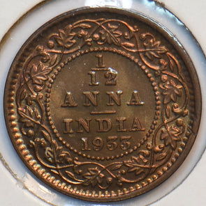 British India 1933 1/12 Anna 193308 combine shipping