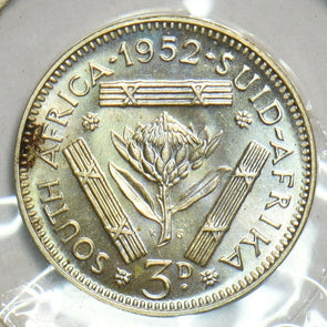 South Africa 1952 3 Pence prooflike 197453 combine shipping