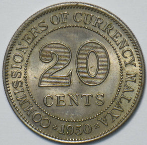 Malaya 1950 20 Cents 240296 combine shipping