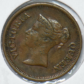 Straits Settlements 1845 1/4 Cents 294466 combine shipping