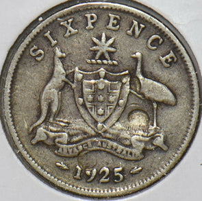 Australia 1925 6 Pence Kangaroo animal Emu 903394 combine shipping
