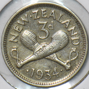 New Zealand 1934 3 Pence 151356 combine shipping