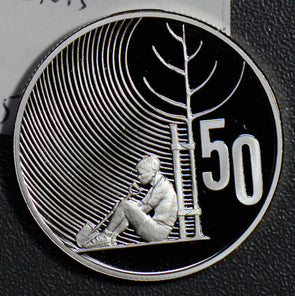 New Zealand 1990 50 Cents silver low mintage N0101 combine shipping