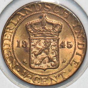 Netherlands East Indies 1945 US Mint 1/2 Cent Lion animal 192313 combine shippi