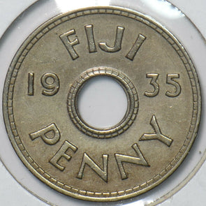 Fiji 1935 Penny 151128 combine shipping