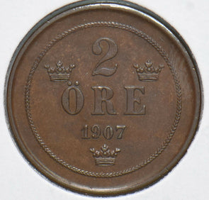 Sweden 1907 2 Ore 192682 combine shipping