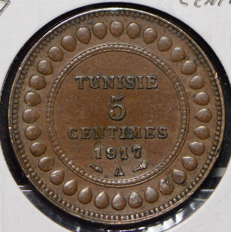 Tunisia 1917 AH 1336 5 Centimes  191299 combine shipping