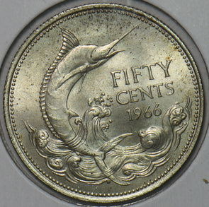 Bahamas 1966 50 Cents Blue marlin fish animal 195466 combine shipping