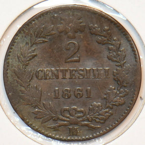Italy 1861 2 Centesimi 151061 combine shipping