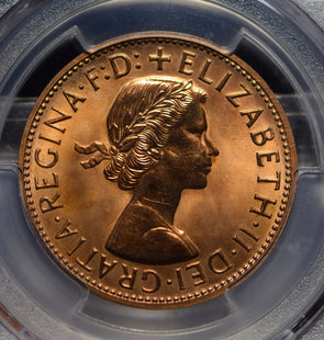 Australia 1961 Penny PCGS PR64RD rare proof in red! PC0417 combine shipping
