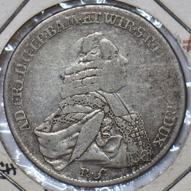 German States 1774 20 Kreuzer Bishopric of Würzburg Adam Friedrich von Seinsheim