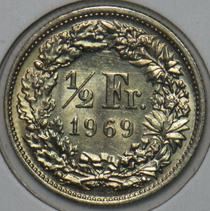 Switzerland 1969 1/2 Franc 152282 combine shipping