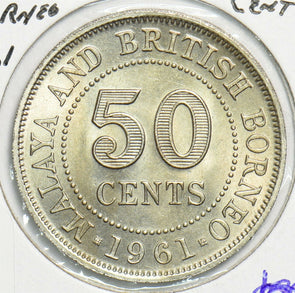 Malaya and British Borneo 1961 50 Cents 298455 combine shipping
