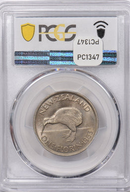New Zealand 1963 Florin Kiwi Bird animal PCGS MS 66 PC1347 combine shipping
