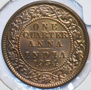 British India 1934 C 1/4 Anna UNC 194521 combine shipping