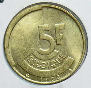 Belgium 1986 5 Francs 0 904439 combine shipping
