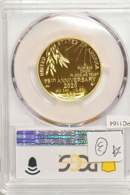 2020 W $25 gold PCGS PROOF 69DCAM End of World War II 7th Anniversary PC1164 co