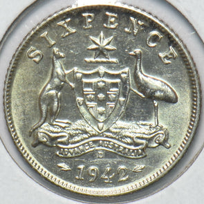 Australia 1942 6 Pence Kangaroo animal Ostrich Georgivs VI 902077 combine shippi