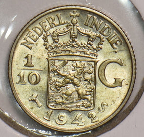Netherlands East Indies 1942 S 1/10 Gulden 199216 combine shipping
