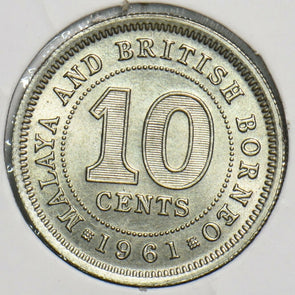 Malaya and British Borneo 1961 10 Cents 298365 combine shipping