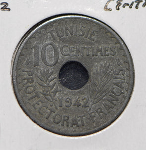 Tunisia 1942 AH 1361 10 Centimes  292003 combine shipping