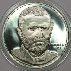 1980 's Medal Proof Ulysses S Grant in capsule 1.2oz pure silver Franklin Mint