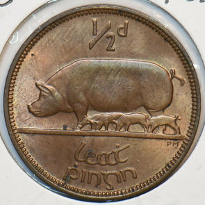 Ireland 1953 1/2 Penny Sow animal Piglet 296727 combine shipping