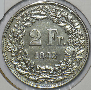 Switzerland 1943 B 2 Francs 194575 combine shipping
