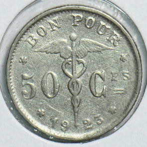Belgium 1923 50 Centimes 0 904418 combine shipping
