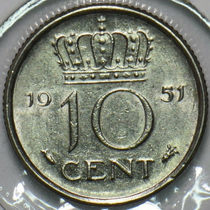 Netherlands 1951 10 Cents 903734 combine shipping