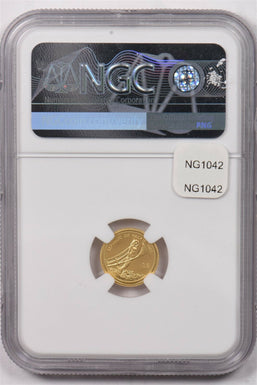 Palau 2002 Dollar gold Blue surgeonfish animal NGC Proof 69 Ultra Cameo 0.5 gram