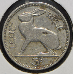 Ireland 1928 3 Pence Hare animal  150174 combine shipping