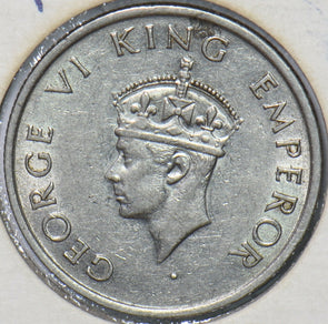 British India 1947 1/2 Rupee Lion animal 194480 combine shipping