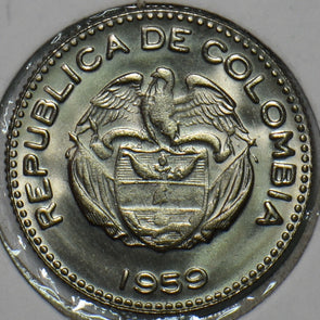 Colombia 1959 10 Centavos Eagle animal 196017 combine shipping