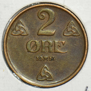 Norway 1913 2 Ore 197684 combine shipping