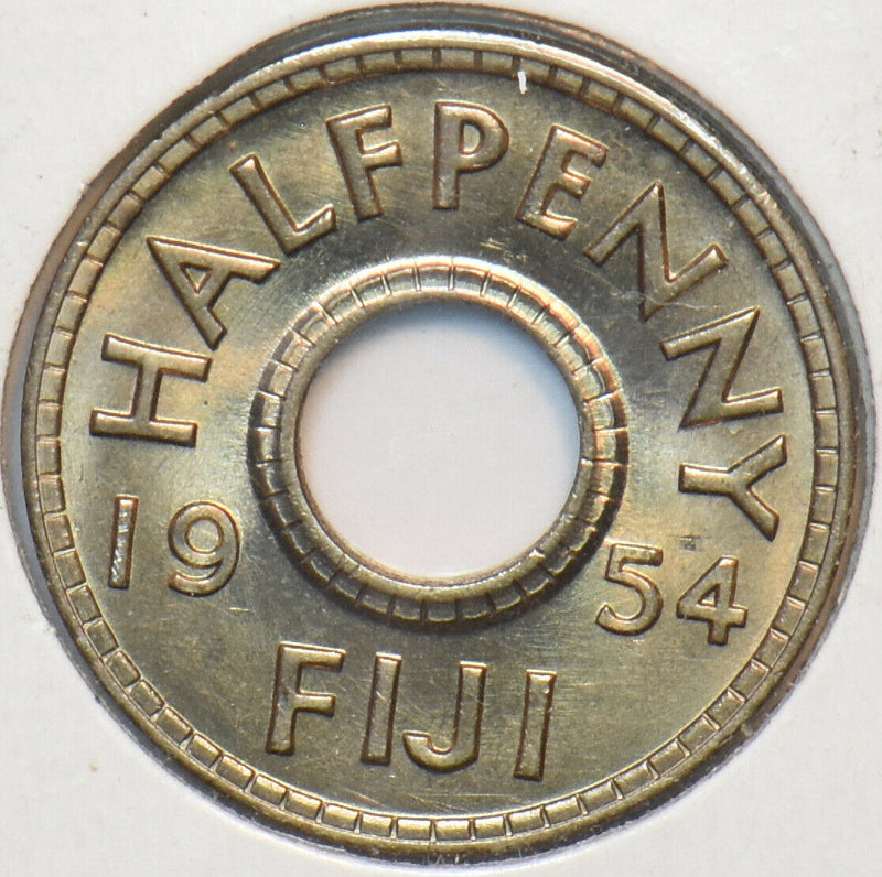 Fiji 1954 1/2 Penny 194784 combine shipping