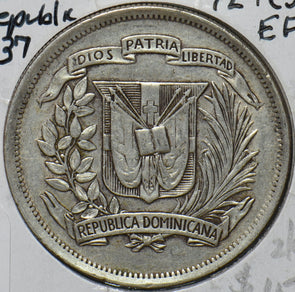 Dominican Republic 1937 1/2 Peso 294141 combine shipping