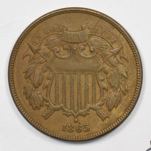 1865 Two Cents AU+ U0202