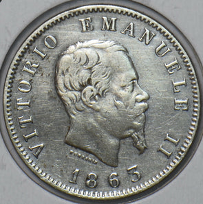 Italy 1863 Lira 295875 combine shipping