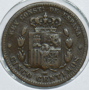 Spain 1877 5 Centimos 198414 combine shipping