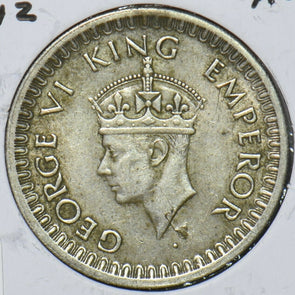 British India 1942 1/2 Rupee 151025 combine shipping